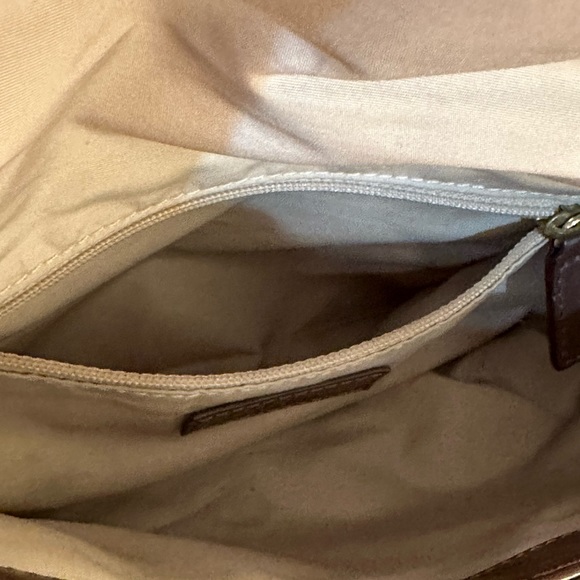 🌟HP🌟VTG 1990s Cole Haan Brown Reptile Embossed Leather Convertible Messenger - Picture 12 of 16